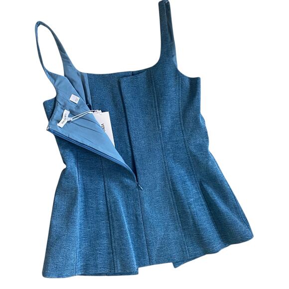 Veronica Beard Liana Tailored Button-up Stretch Denim Vest Top Sz 8
Clean Girl - Picture 5 of 9